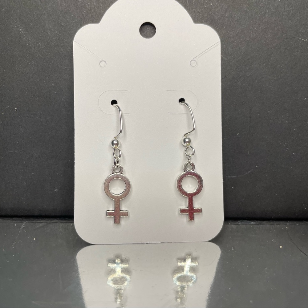 Handmade Female Sign Fishhook Earrings